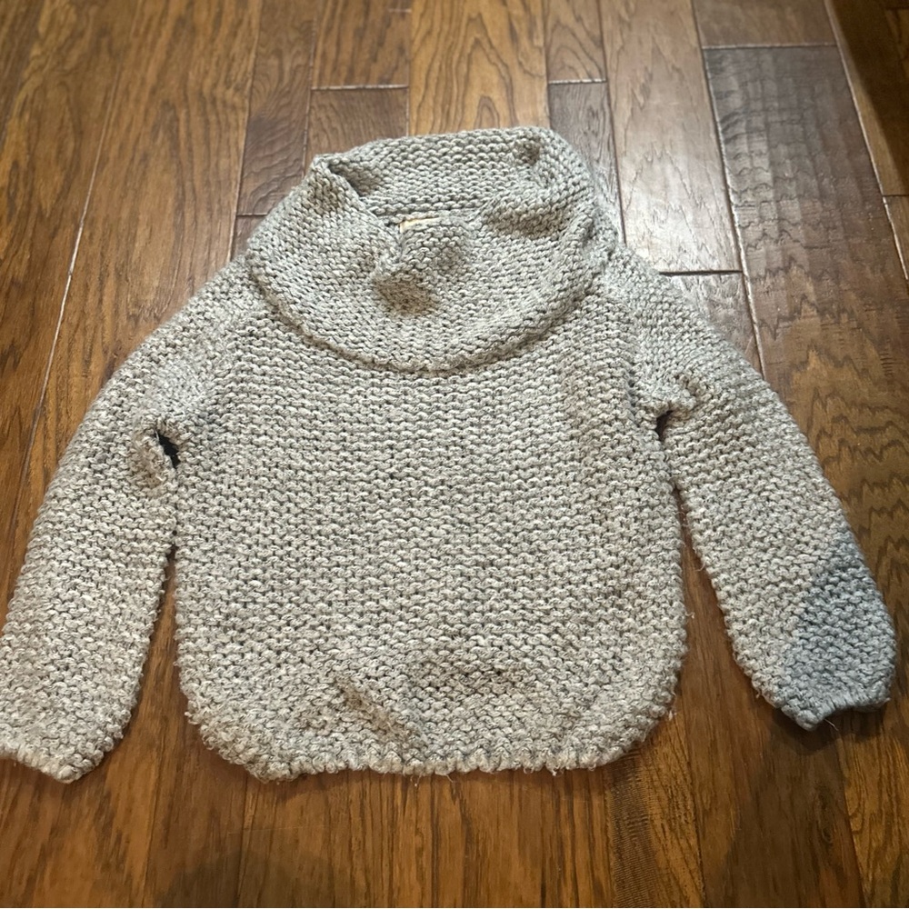 Gray Cable Knit, Cowl neck Sweater. Size Small. Brand is AZZ Trading Inc. $15.00